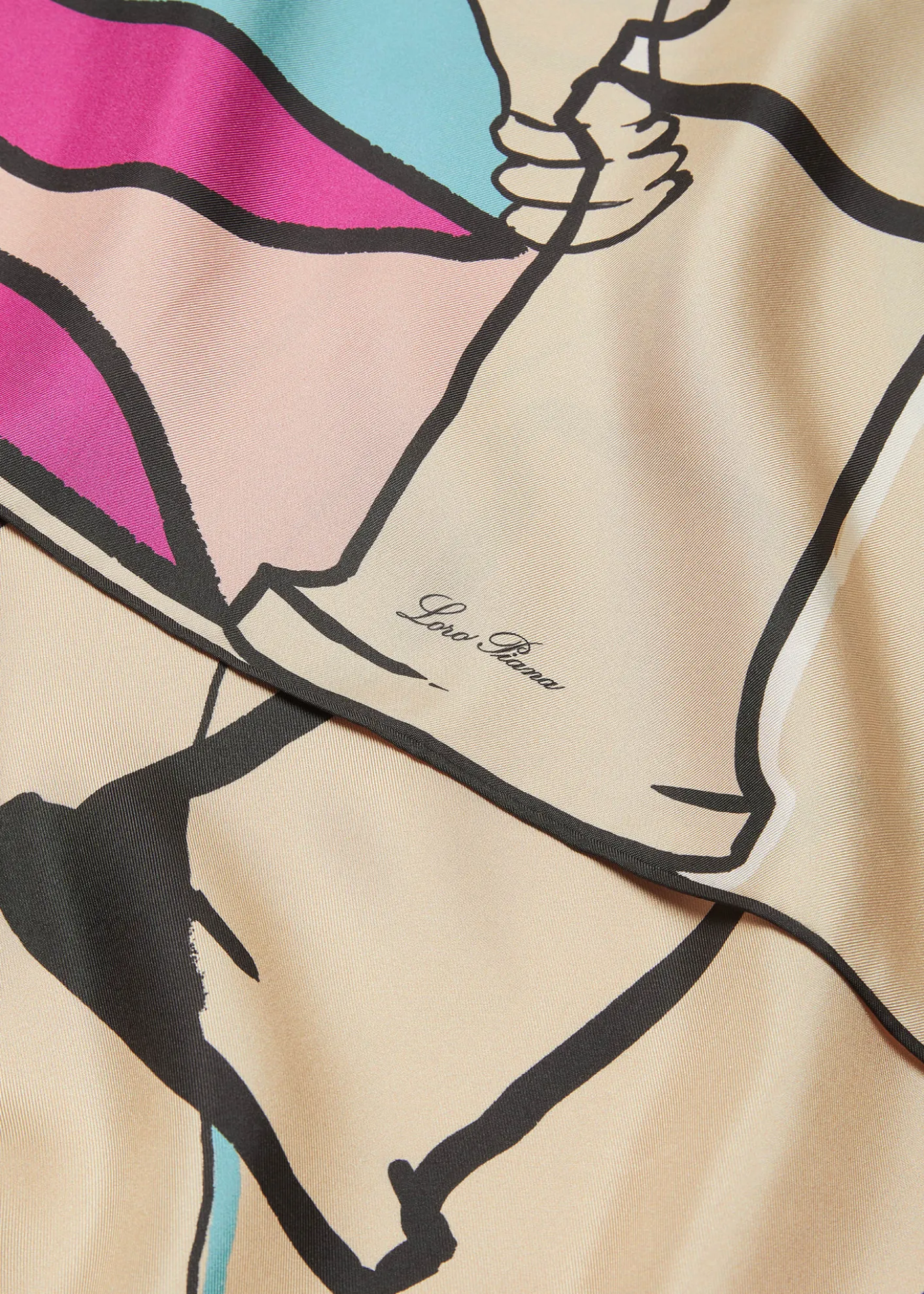 Loro PianaAbstract Bobbin Silk Foulard Scarf