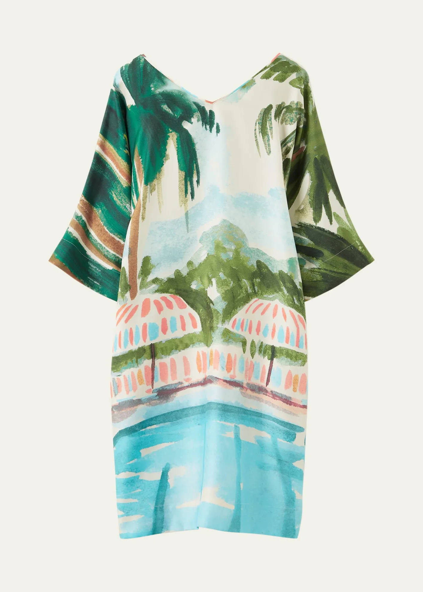 Loro PianaAllison Tropical Landscape Silk Dress