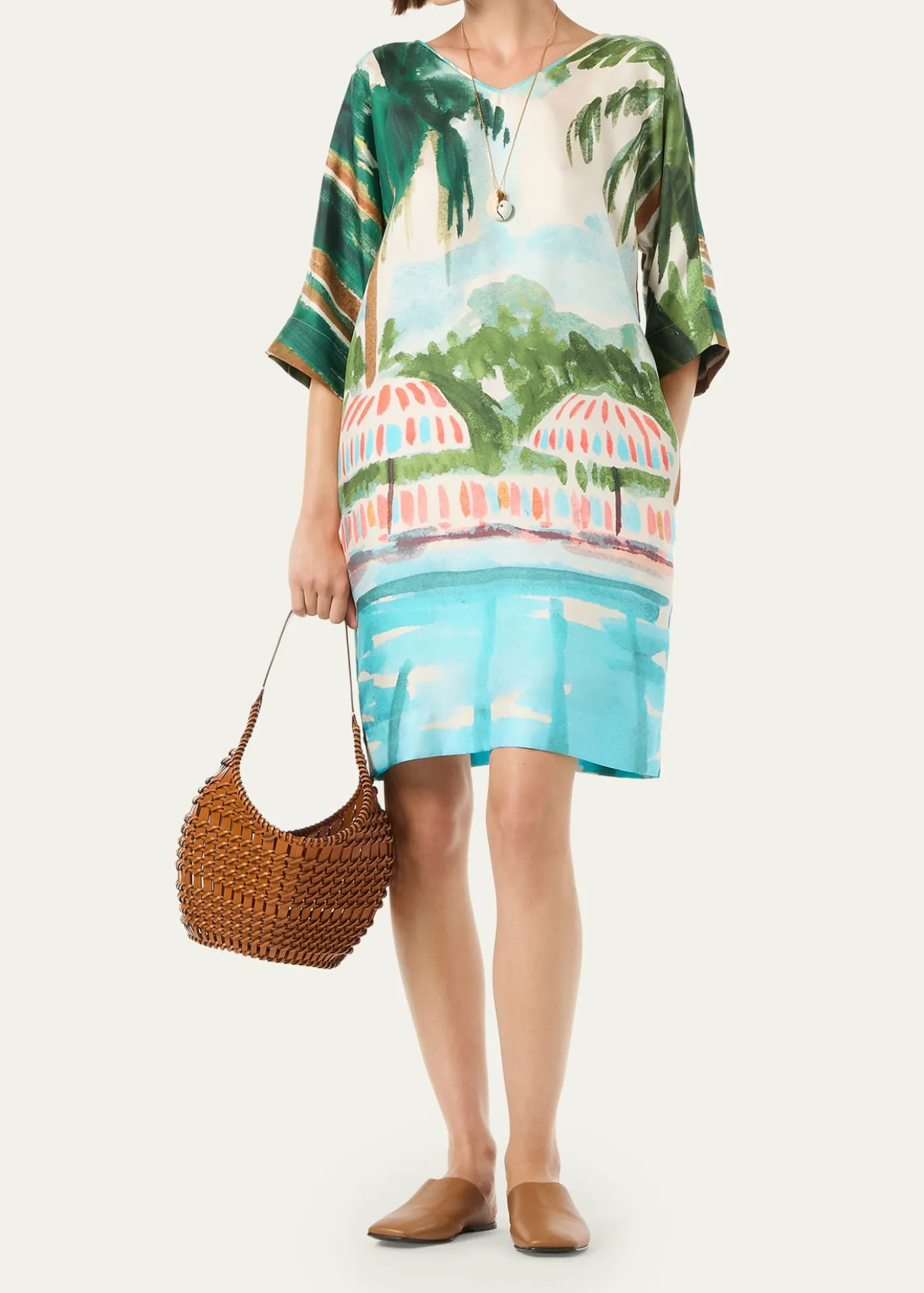 Loro PianaAllison Tropical Landscape Silk Dress