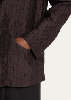 Loro PianaAnnie Open-Front Fluid Diamond Cloquet Silk Jacket