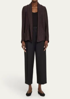 Loro PianaAnnie Open-Front Fluid Diamond Cloquet Silk Jacket