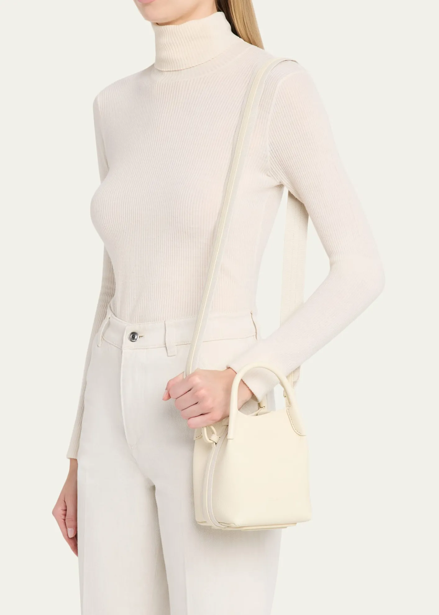 Loro PianaBale Micro Grain Leather Crossbody Bag