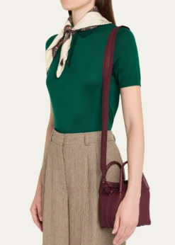 Loro PianaBale Micro Grain Leather Crossbody Bag