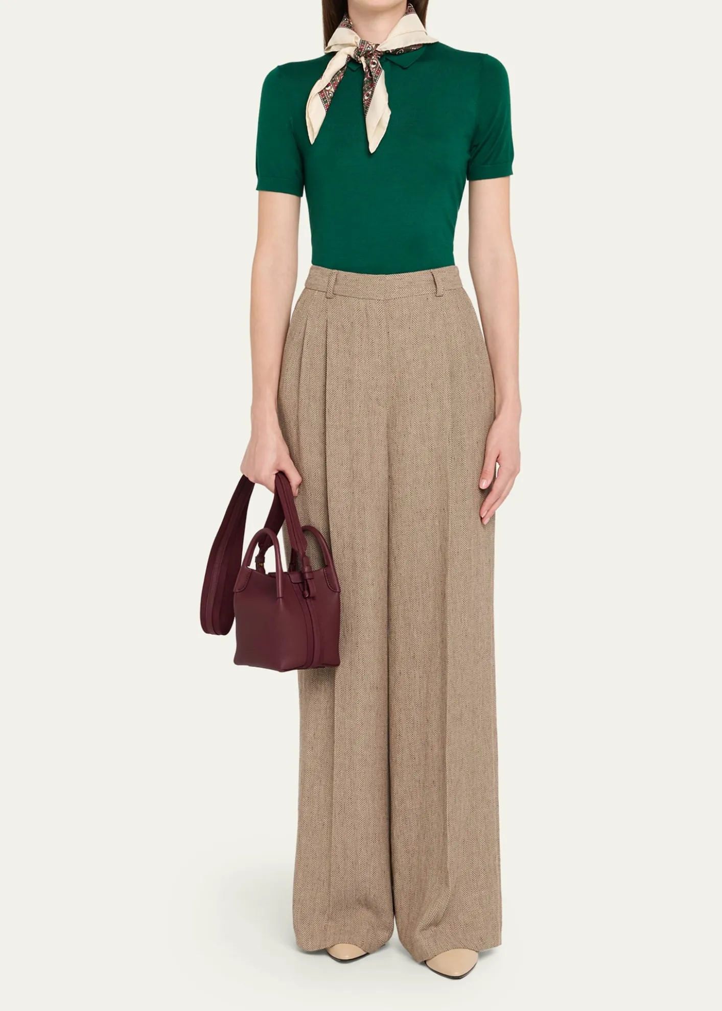 Loro PianaBale Micro Grain Leather Crossbody Bag