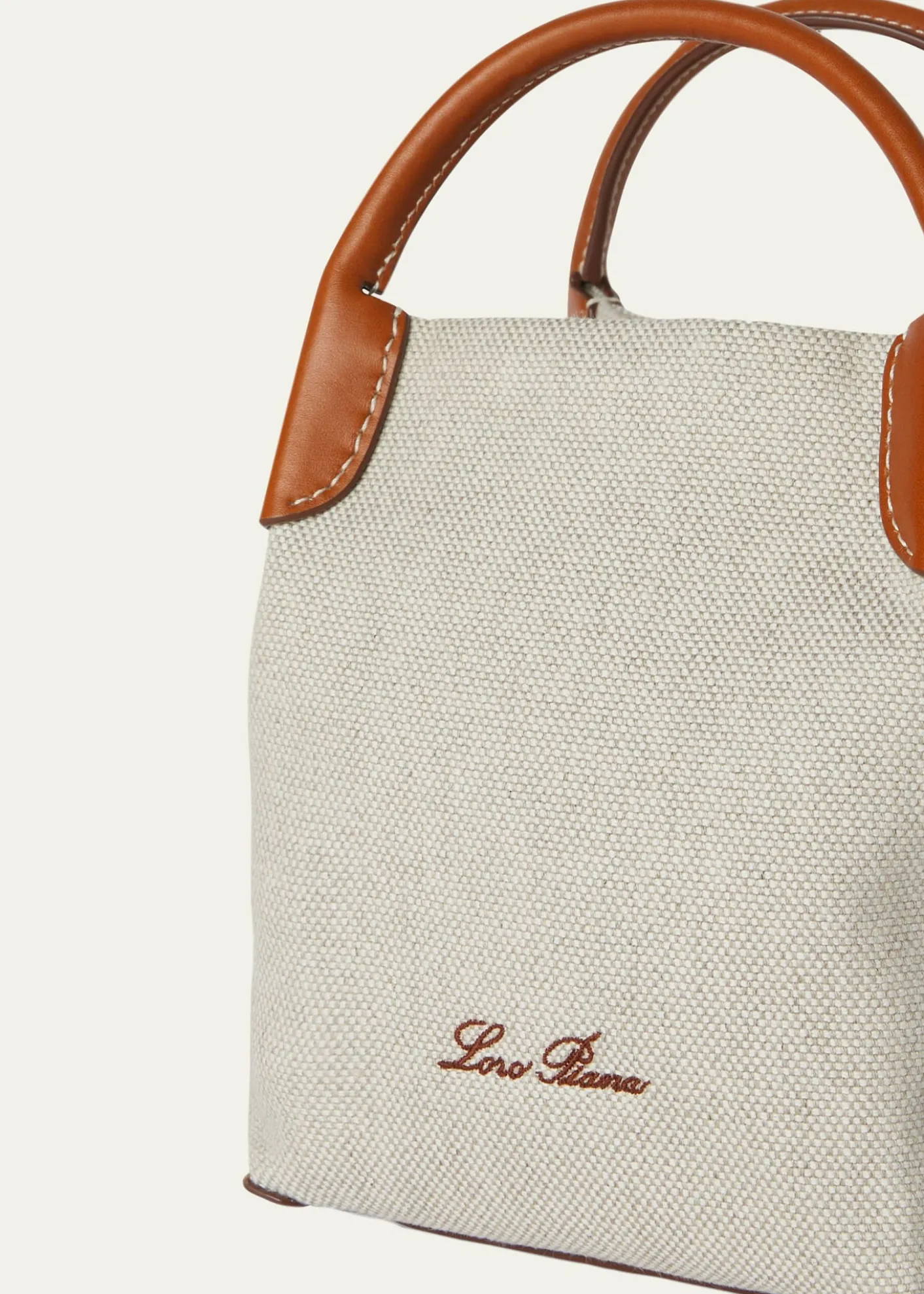 Loro PianaBale Micro Linen-Cotton Canvas Crossbody Bag