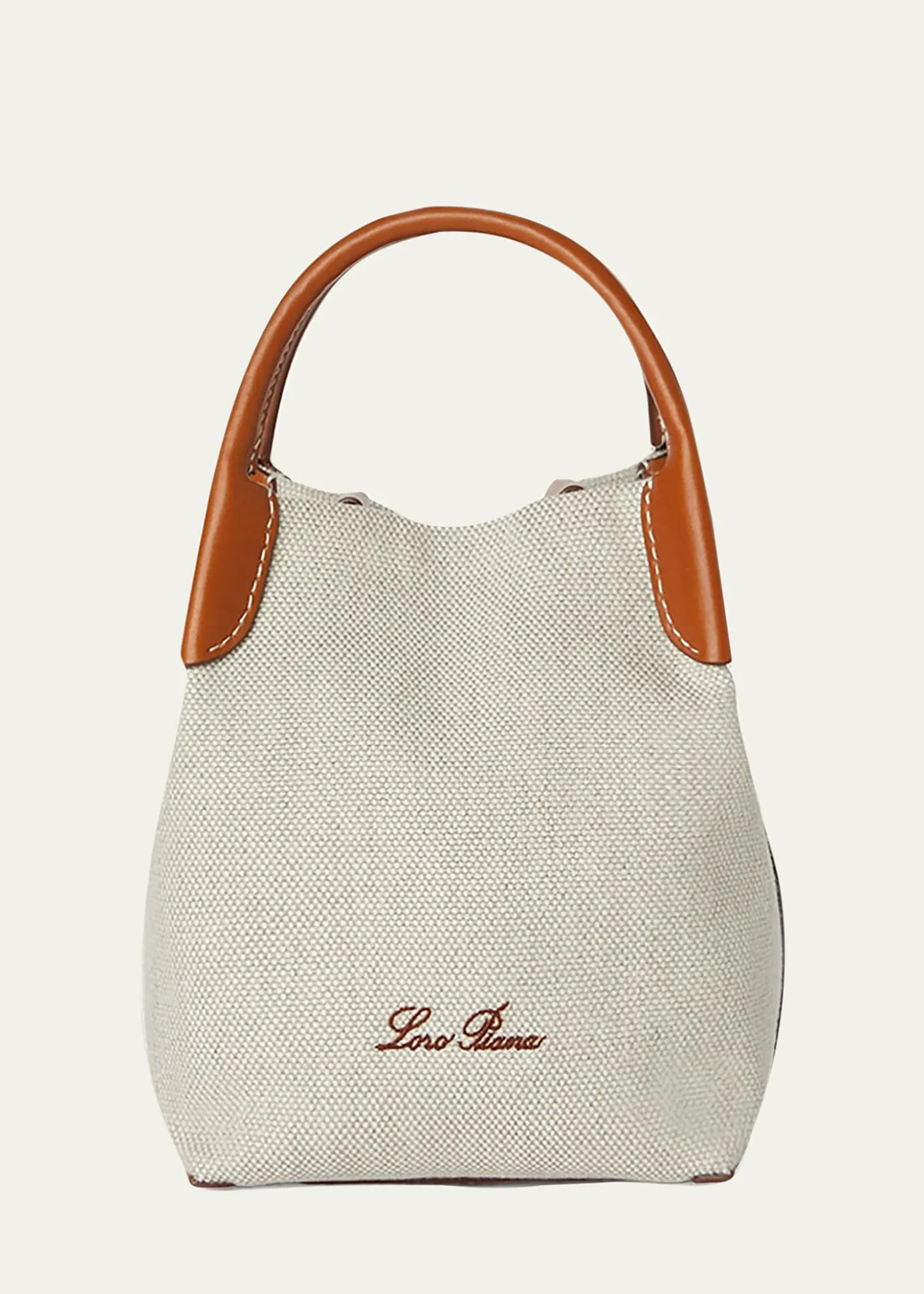 Loro PianaBale Micro Linen-Cotton Canvas Crossbody Bag