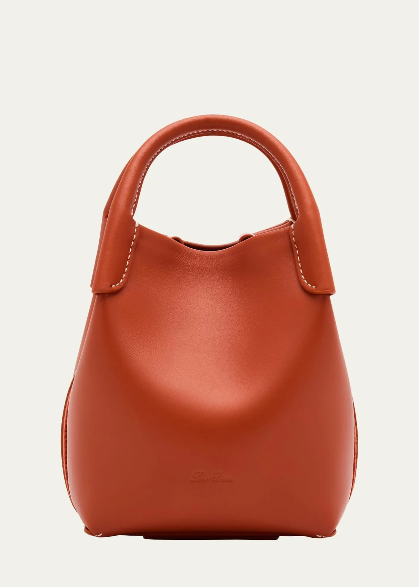 Loro PianaBale Micro Rounded Leather Top-Handle Bag