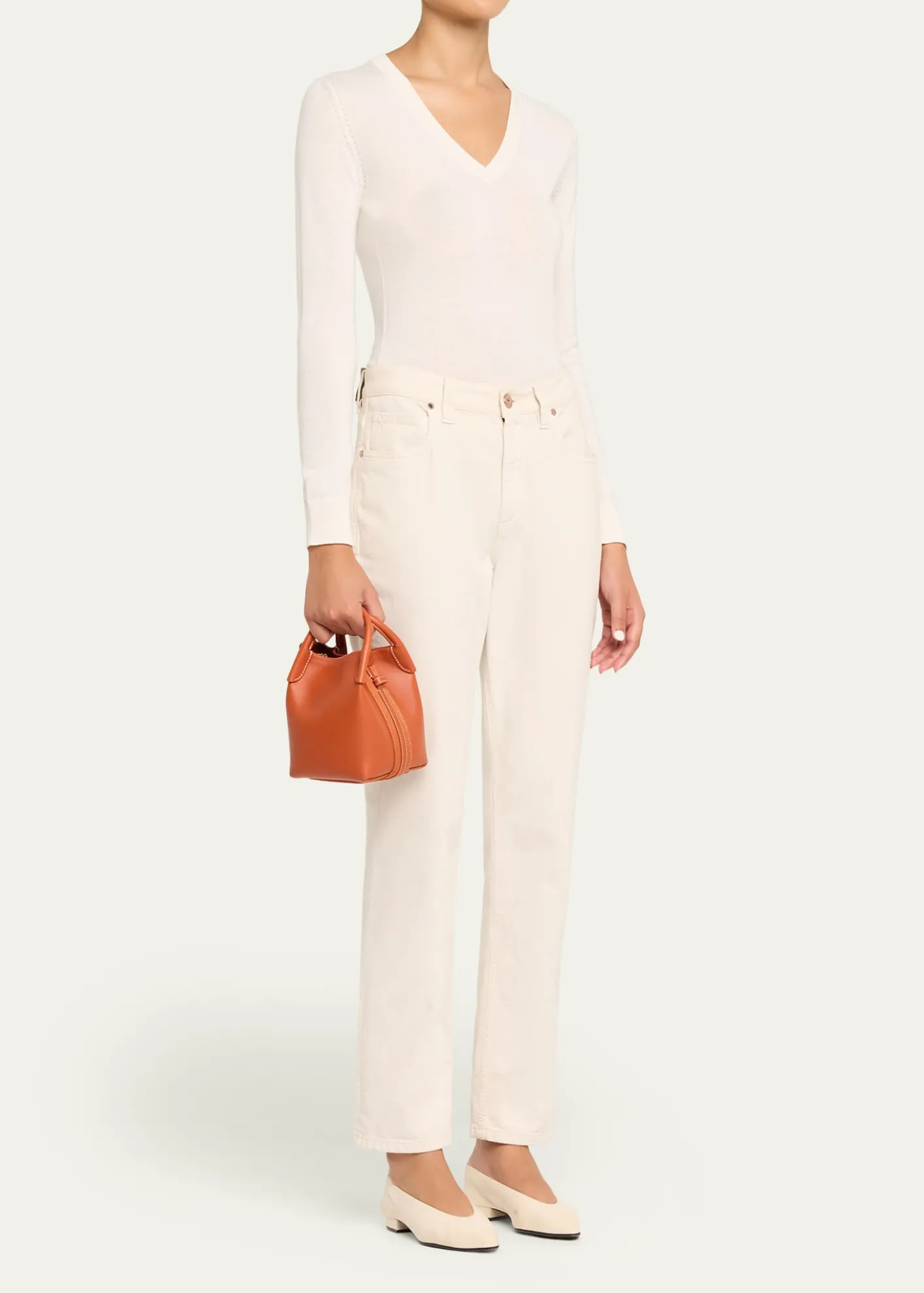 Loro PianaBale Micro Rounded Leather Top-Handle Bag