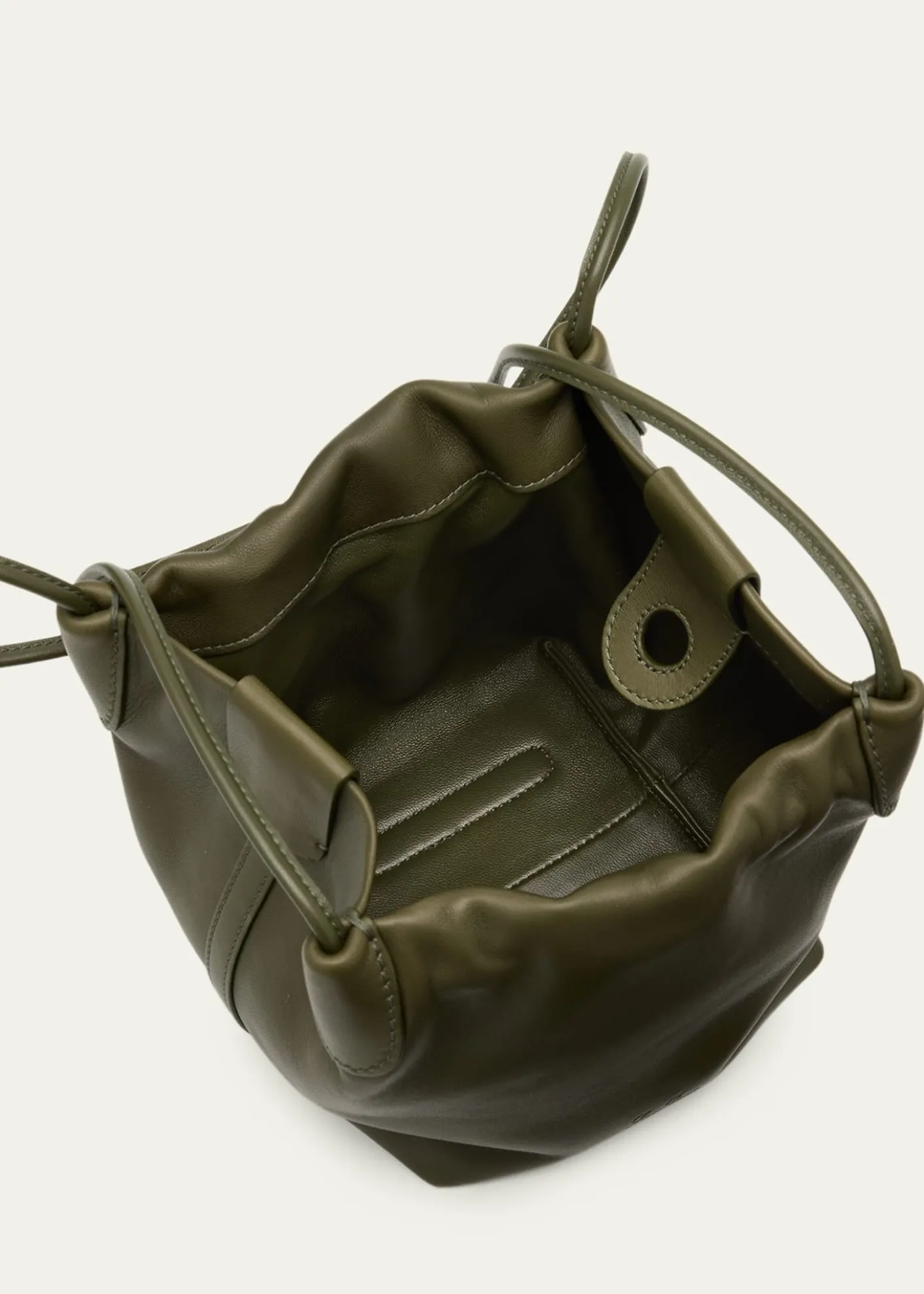 Loro PianaBale Micro Softy Leather Top-Handle Bucket Bag