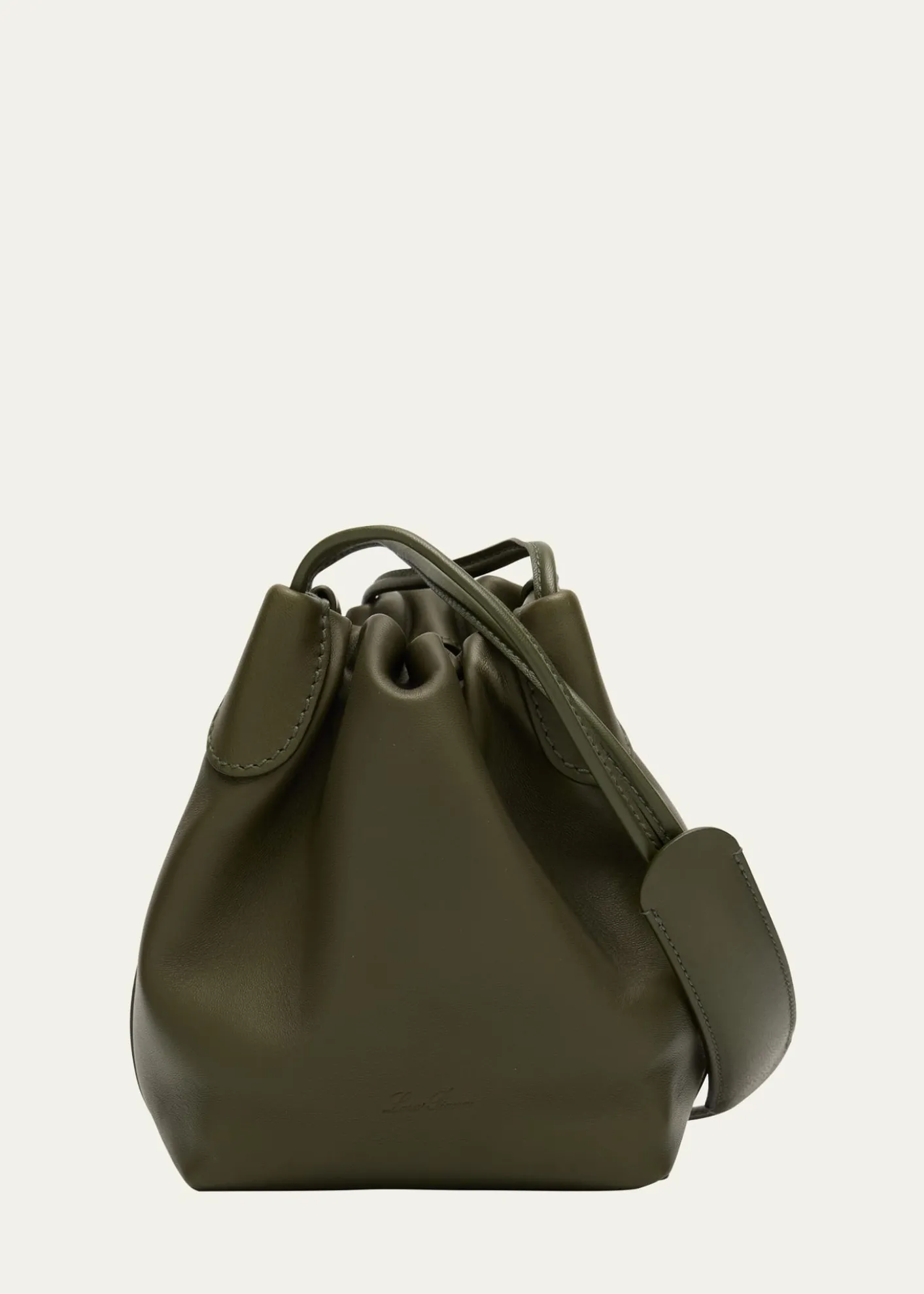Loro PianaBale Micro Softy Leather Top-Handle Bucket Bag