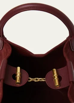 Loro PianaBale Small Grained Nubuck Top-Handle Bag