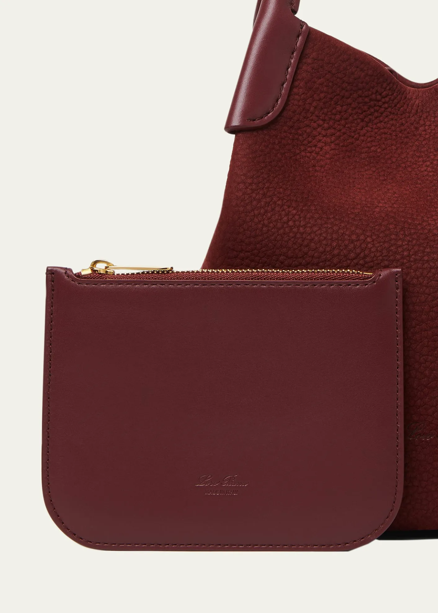 Loro PianaBale Small Grained Nubuck Top-Handle Bag
