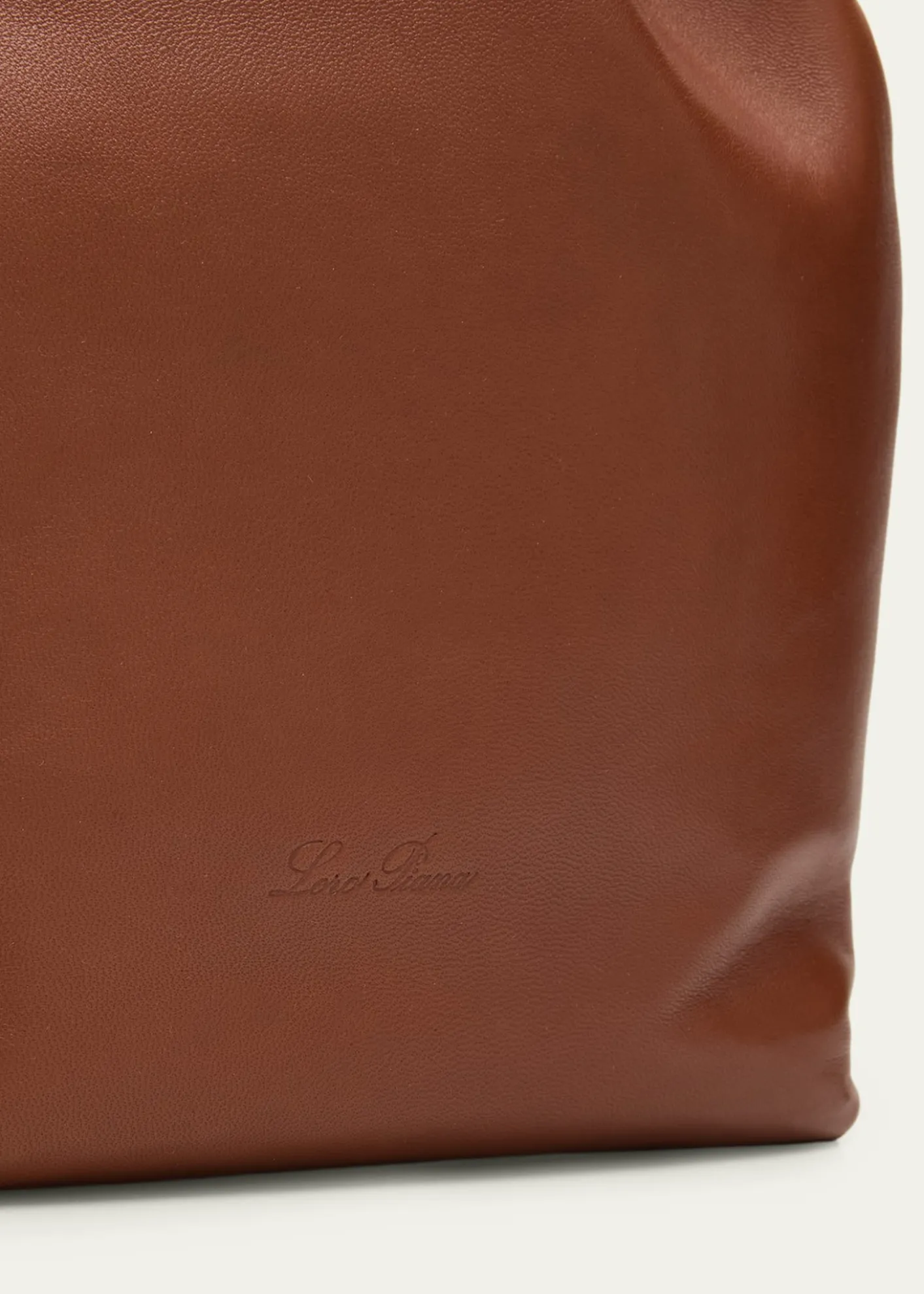 Loro PianaBale Small Softy Leather Top-Handle Bucket Bag