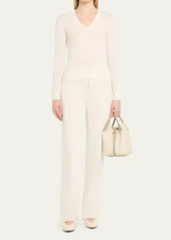 Loro PianaBale Two-Tone Leather Bucket Shoulder Bag