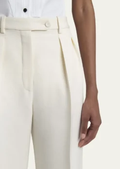 Loro PianaBart Pleated Taper Leg Wool Trousers