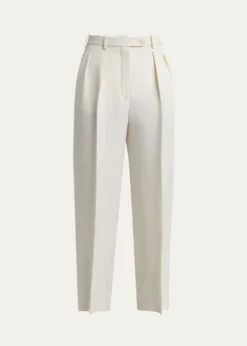 Loro PianaBart Pleated Taper Leg Wool Trousers