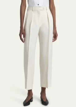Loro PianaBart Pleated Taper Leg Wool Trousers