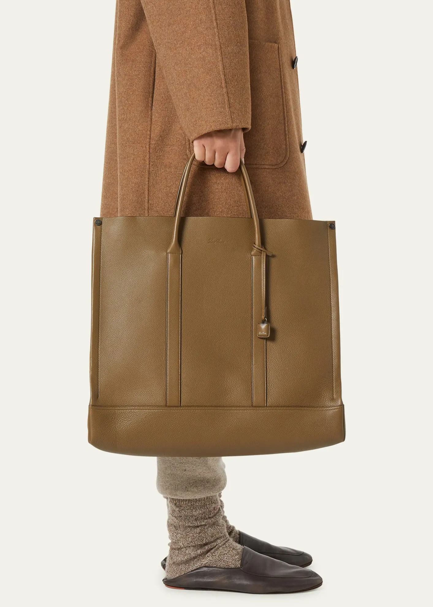 Loro PianaBeam Leather Tote Bag