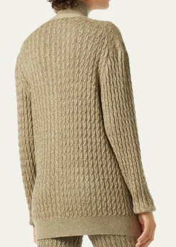 Loro PianaBihar Cable-Knit Cashmere-Blend Cardigan