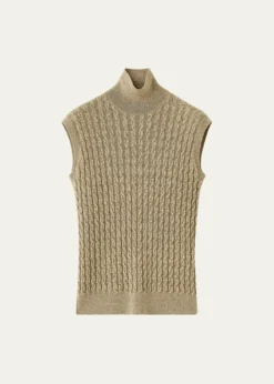 Loro PianaBihar Turtleneck Sleeveless Cashmere Sweater