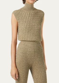 Loro PianaBihar Turtleneck Sleeveless Cashmere Sweater