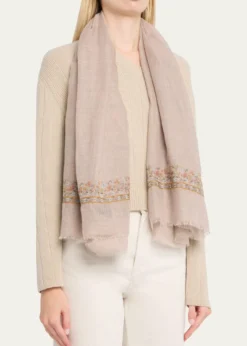 Loro PianaButterfly Garden Embroidered Cashmere Shawl