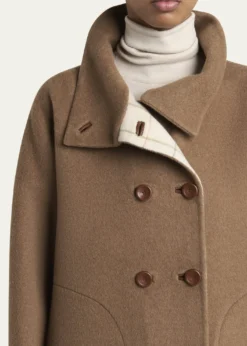 Loro PianaCamden Double-Breasted Cashmere Peacoat