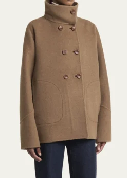 Loro PianaCamden Double-Breasted Cashmere Peacoat
