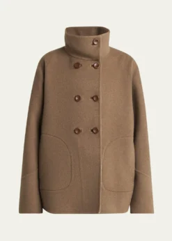 Loro PianaCamden Double-Breasted Cashmere Peacoat