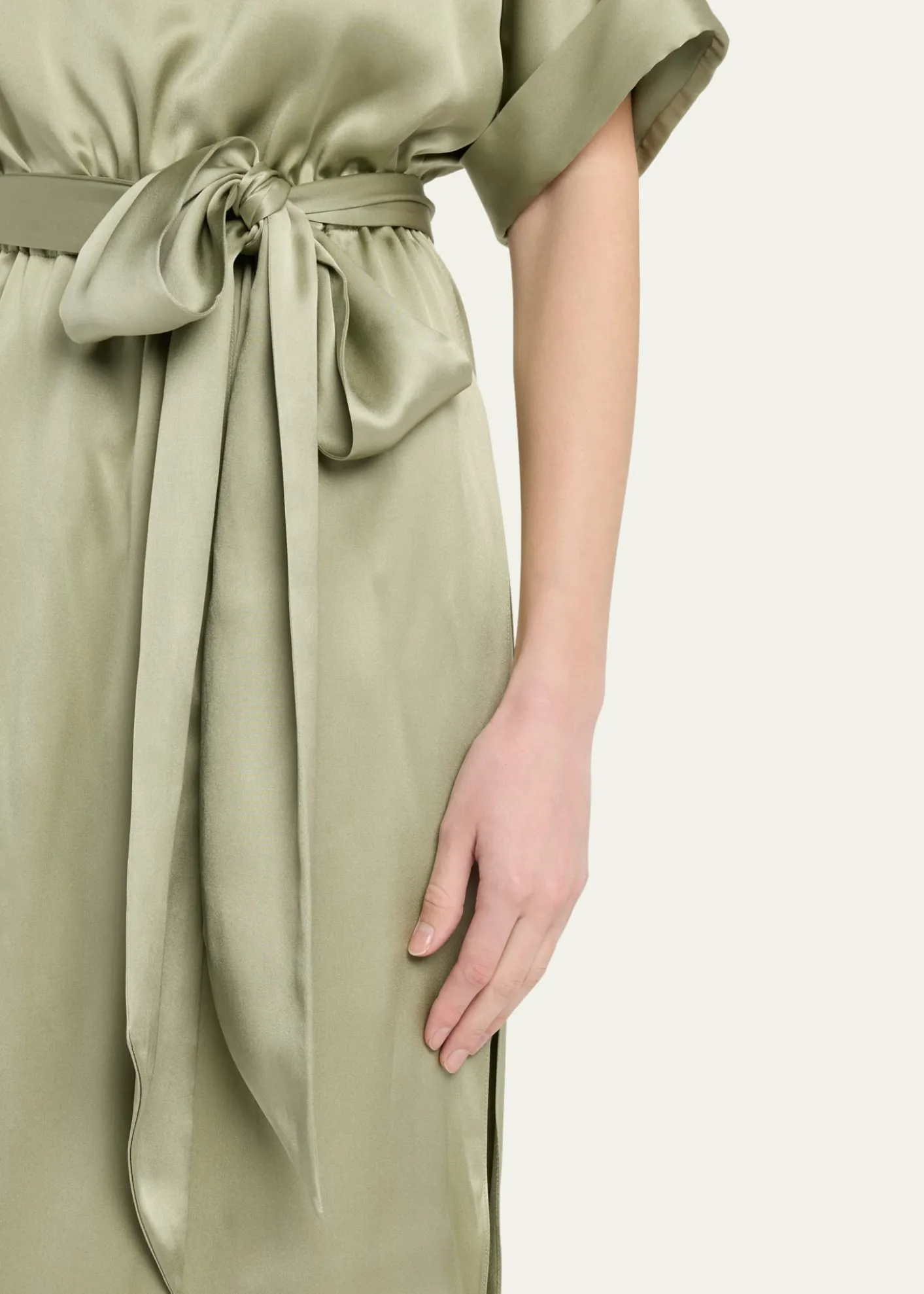 Loro PianaCaren Belted Silk Midi Dress