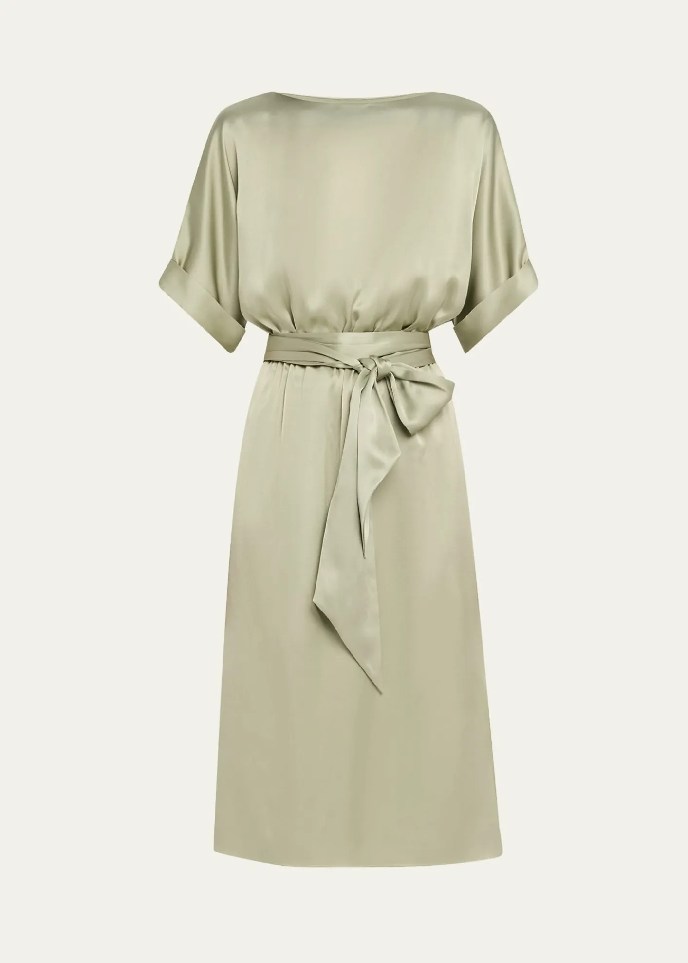 Loro PianaCaren Belted Silk Midi Dress