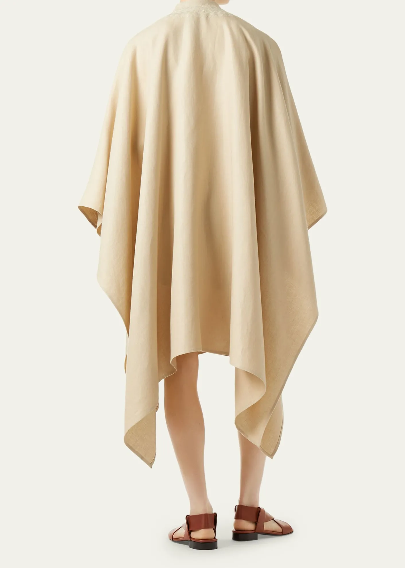 Loro PianaCarmen V-Neck Linen Cape