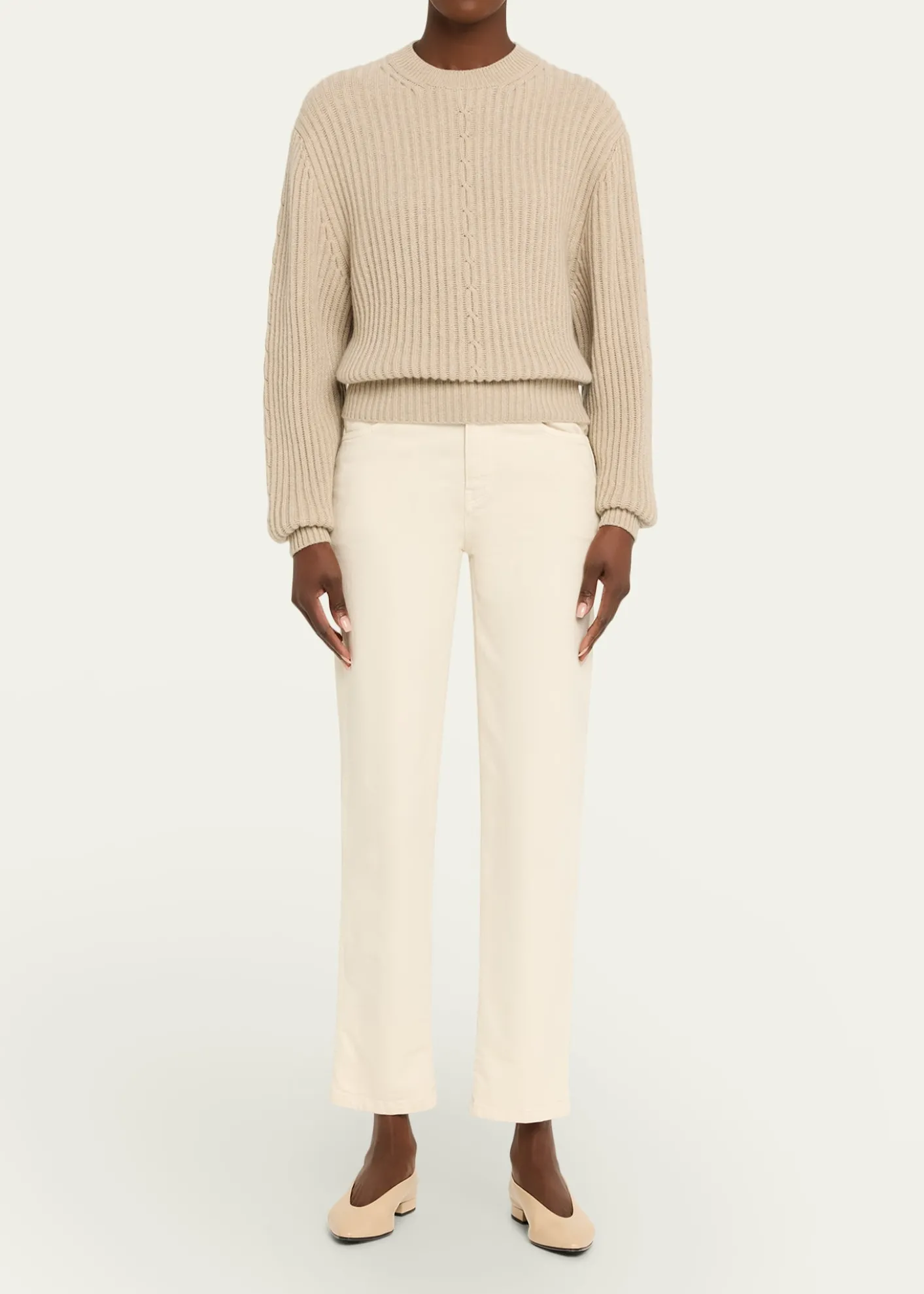 Loro PianaCashmere Rib Crewneck Sweater