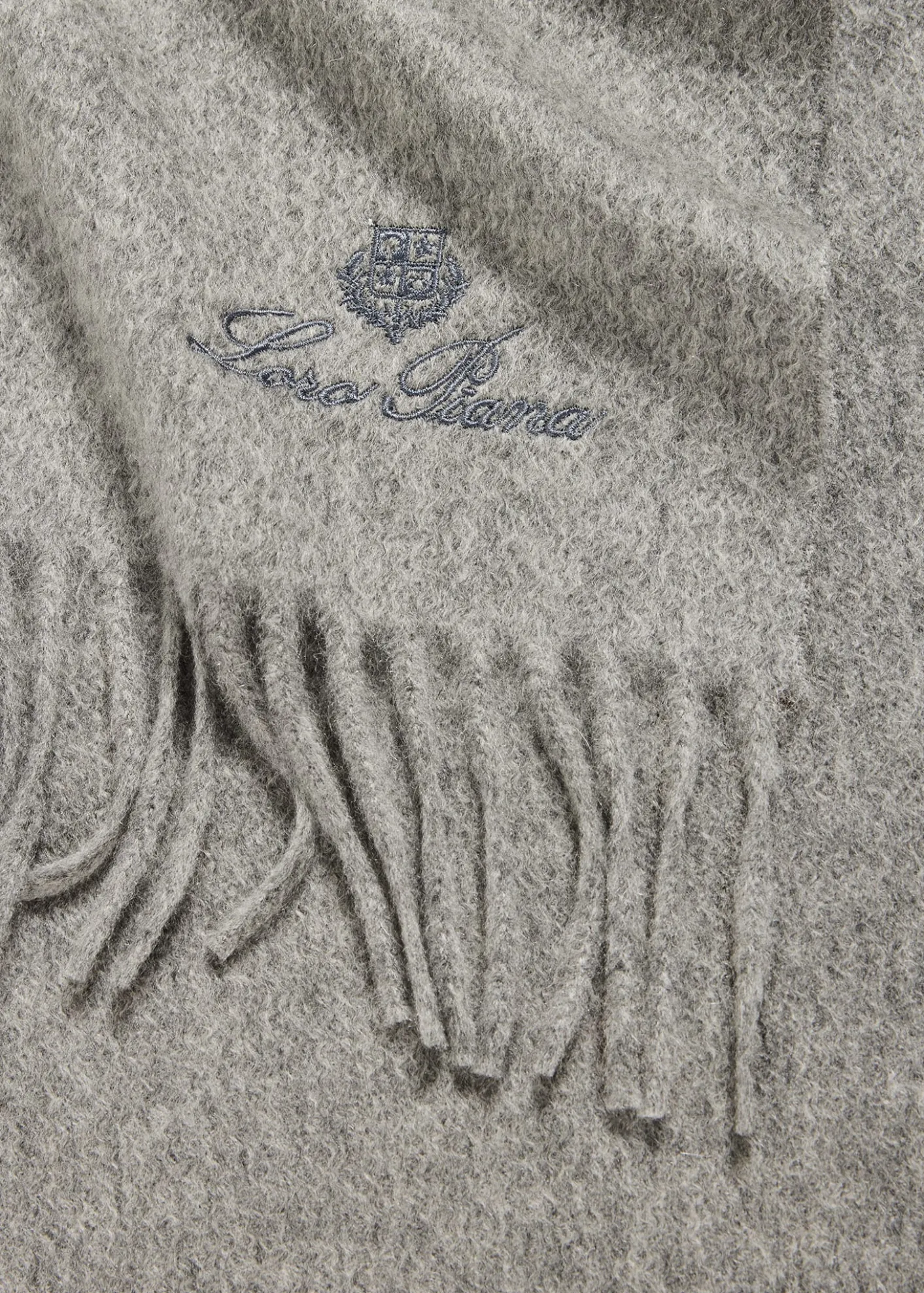 Loro PianaCashmere Sciarpa Grande Fringe-Trim Scarf