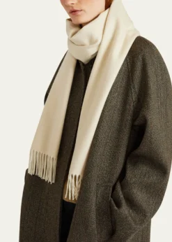 Loro PianaCashmere Sciarpa Two-Tone Fringe-Trim Scarf