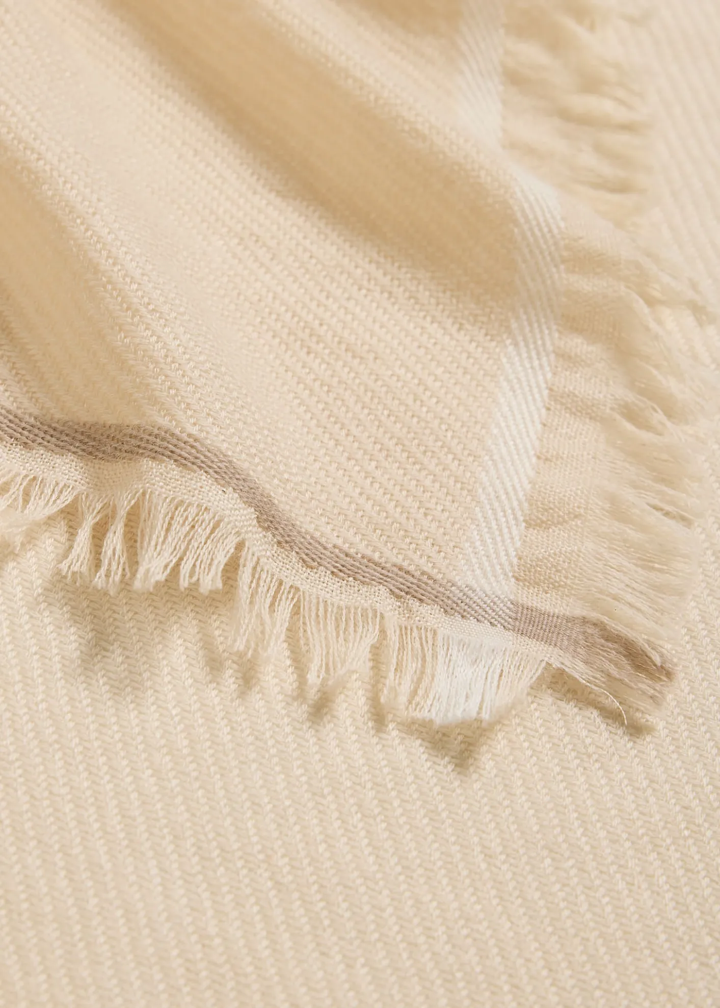 Loro PianaCashmere Striped Trim Scarf