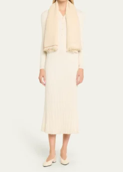 Loro PianaCashmere Striped Trim Scarf