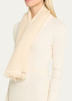 Loro PianaCashmere Striped Trim Scarf