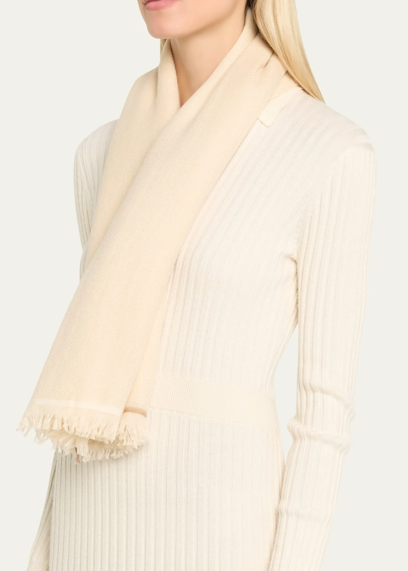Loro PianaCashmere Striped Trim Scarf