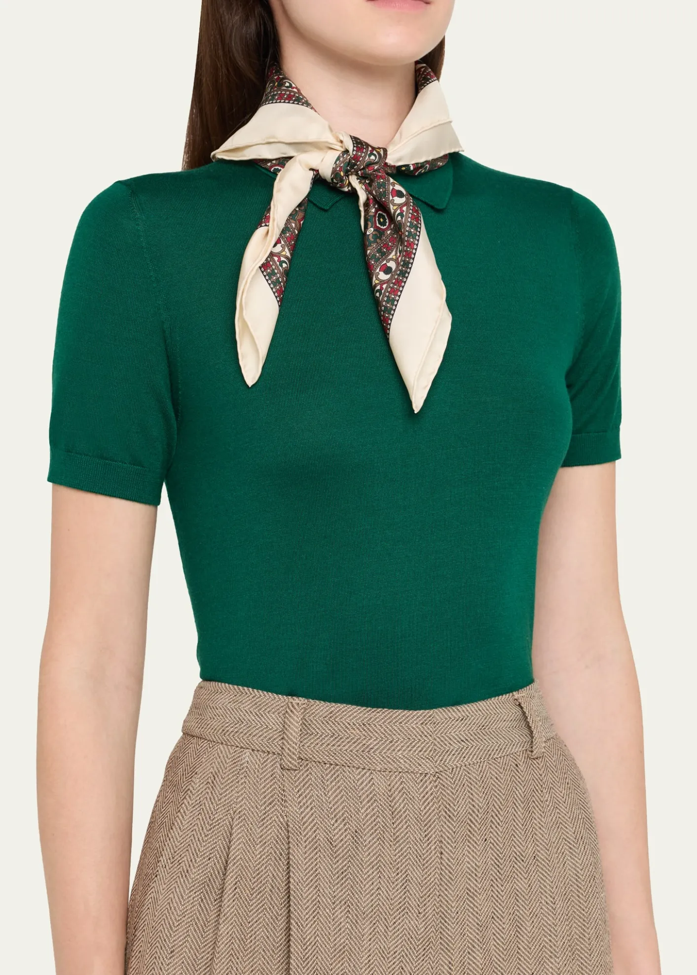 Loro PianaChaco Border Foulard Scarf
