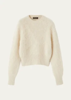 Loro PianaCherry Hill Mohair-Cashmere Crewneck Sweater