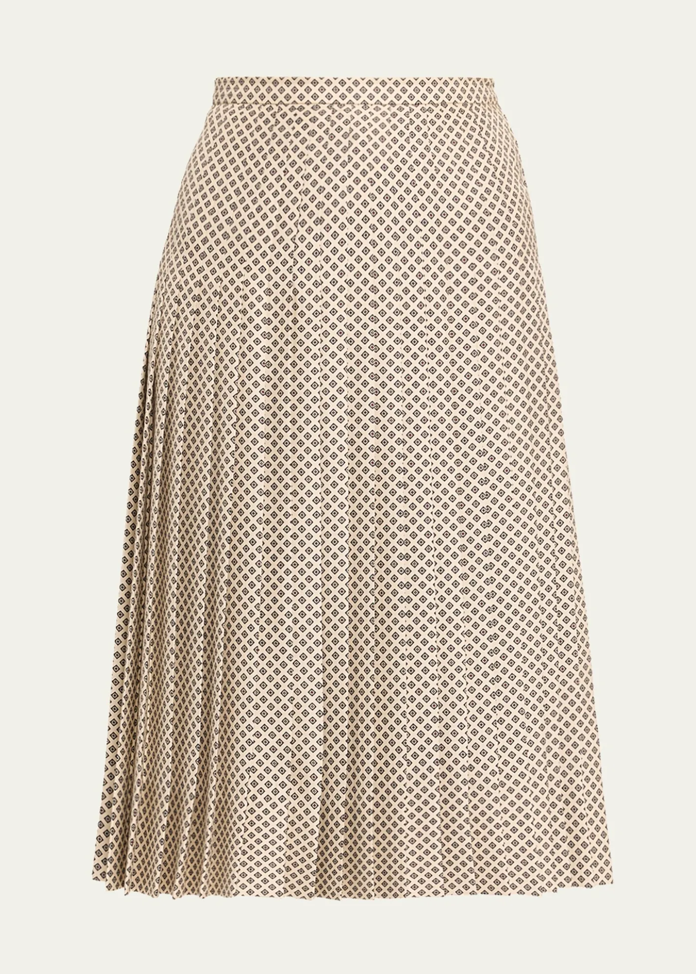 Loro PianaClea Pleated Silk Midi Skirt