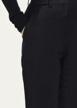Loro PianaDermot Wool-Cashmere Flannel Straight-Leg Ankle Pants
