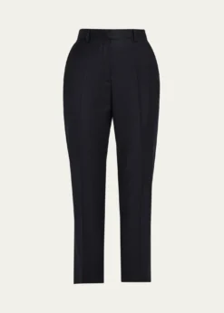 Loro PianaDermot Wool-Cashmere Flannel Straight-Leg Ankle Pants