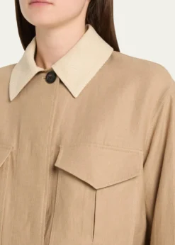 Loro PianaDillon Belted Antigua Linen Field Jacket