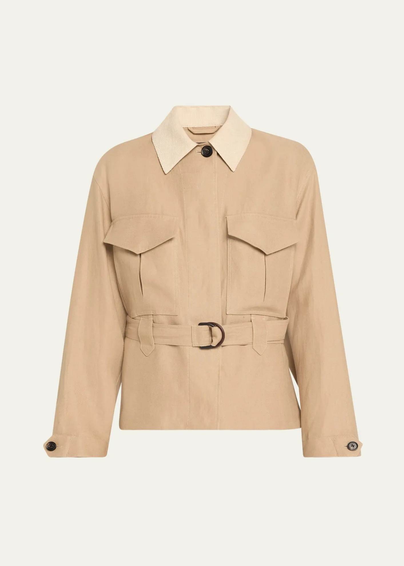 Loro PianaDillon Belted Antigua Linen Field Jacket
