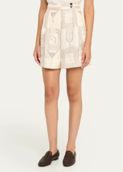 Loro PianaDorin Aperitivo Twill Pleated Bermuda Shorts