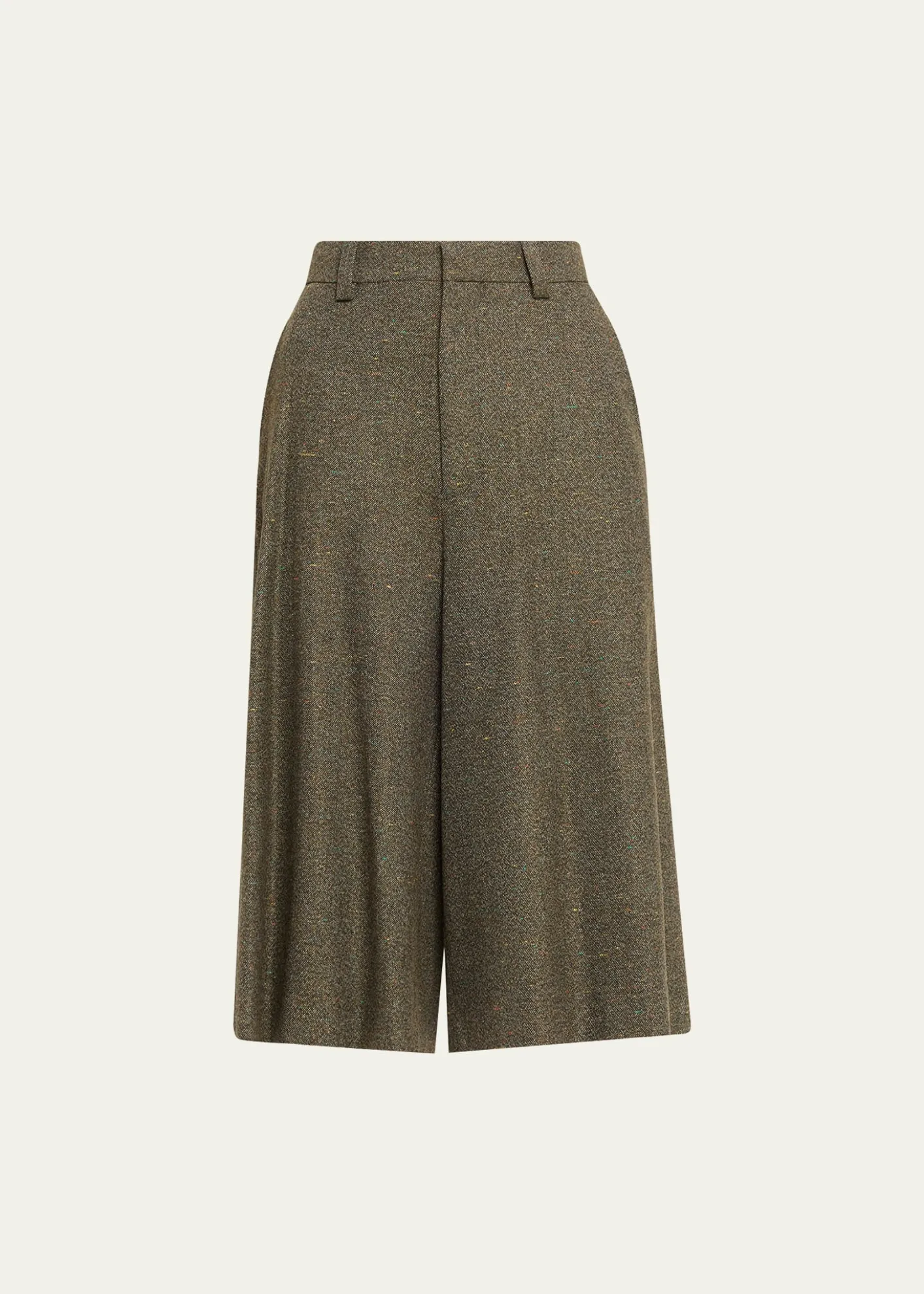 Loro PianaDrake Cashmere-Wool Wide-Leg Bermuda Trousers