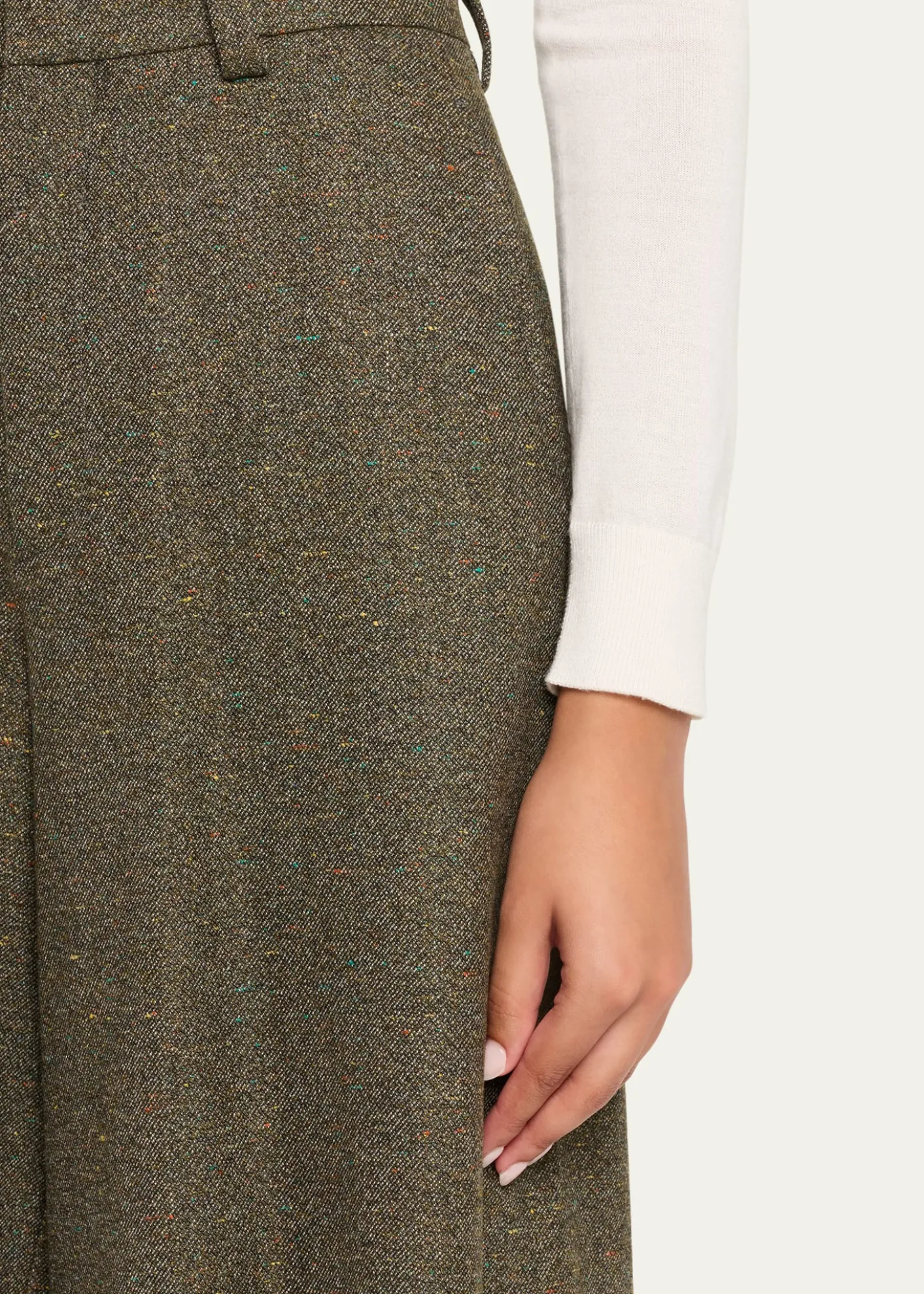 Loro PianaDrake Cashmere-Wool Wide-Leg Bermuda Trousers