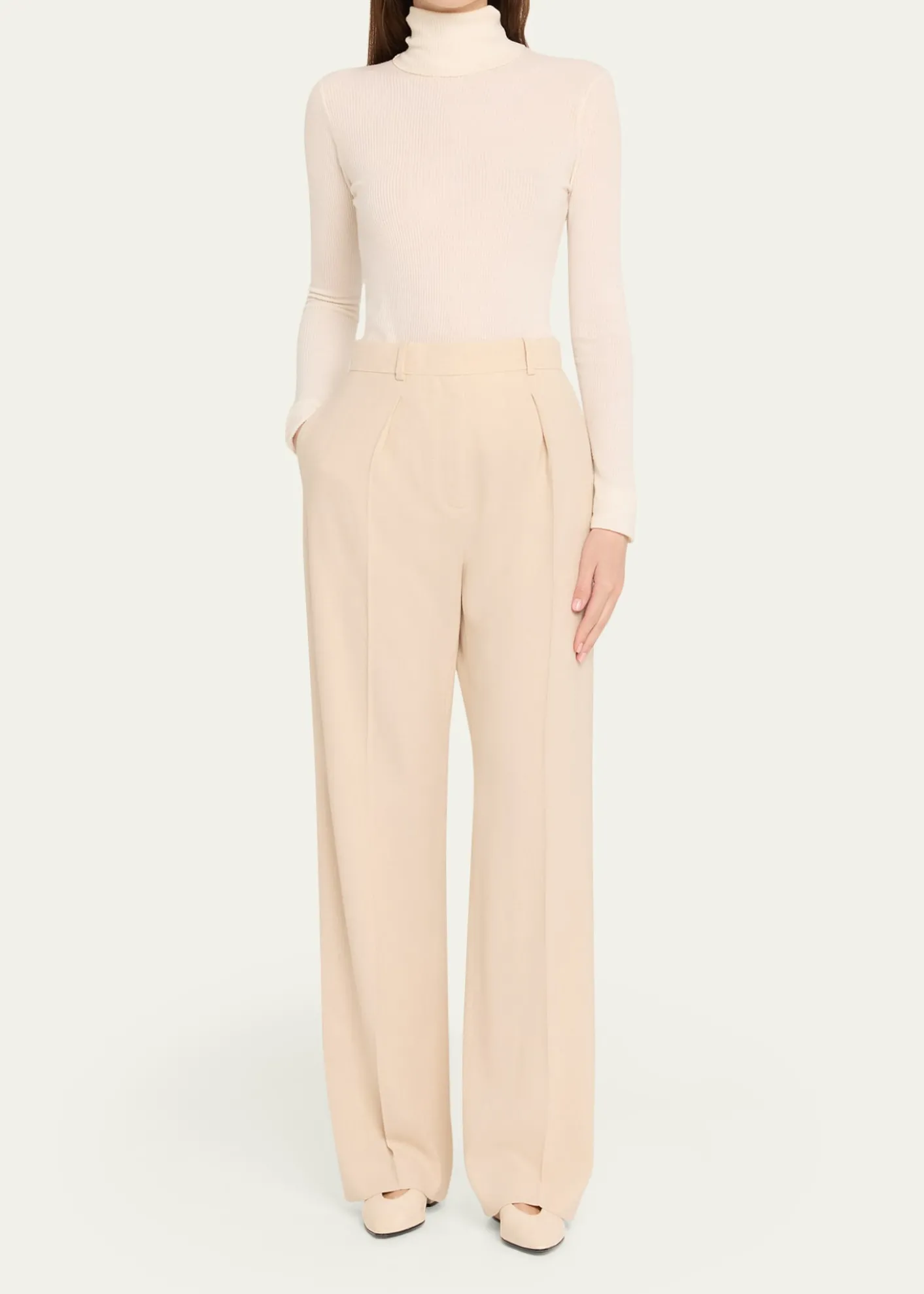 Loro PianaEdward Pleated Wide-Leg Trousers